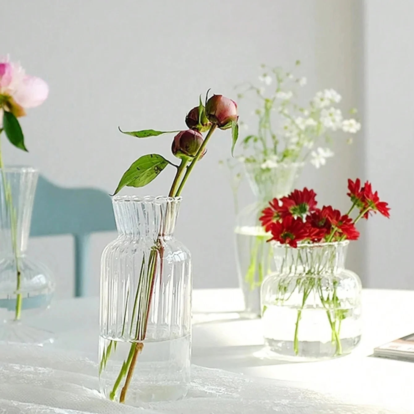 Nordic Transparent Glass Table Vase