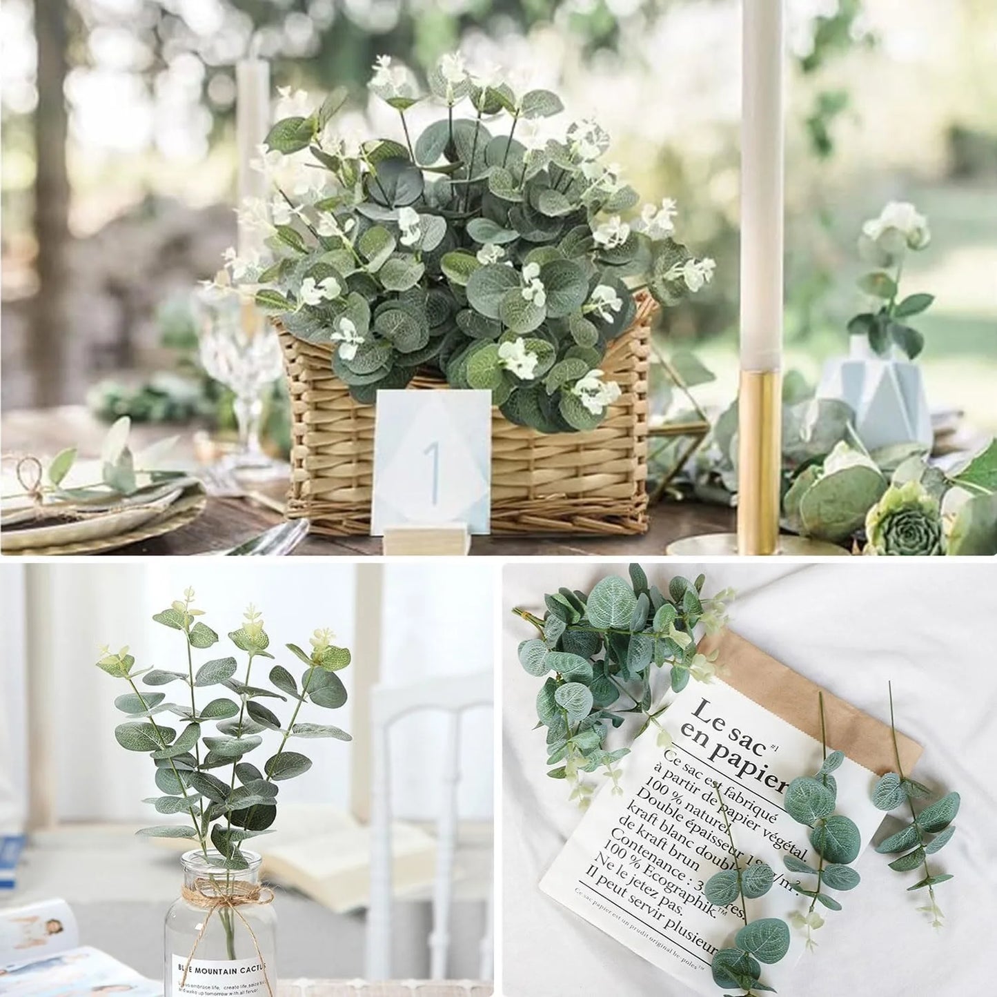 Artificial Eucalyptus Leaf Stems