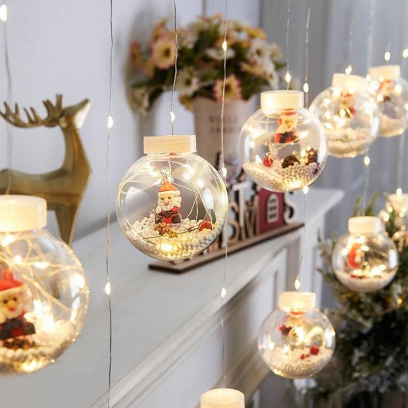 Warm LED Ball Curtain Lights