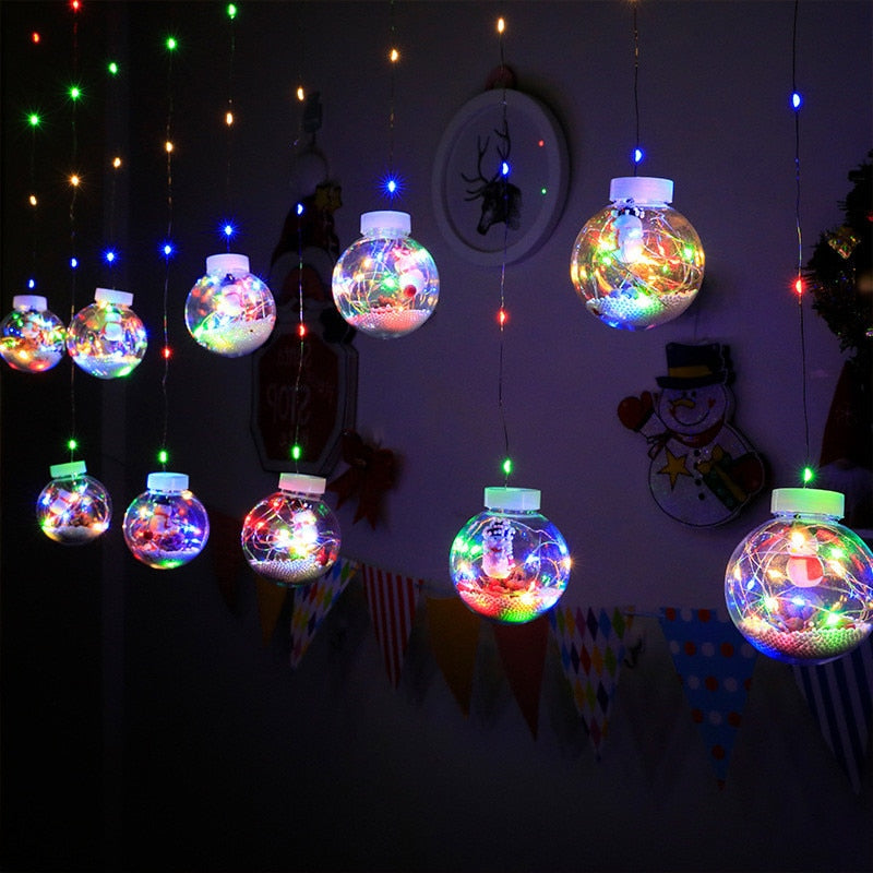 Warm LED Ball Curtain Lights