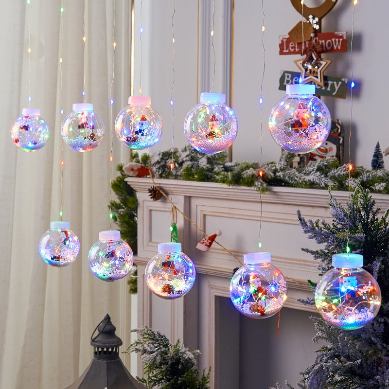 Warm LED Ball Curtain Lights