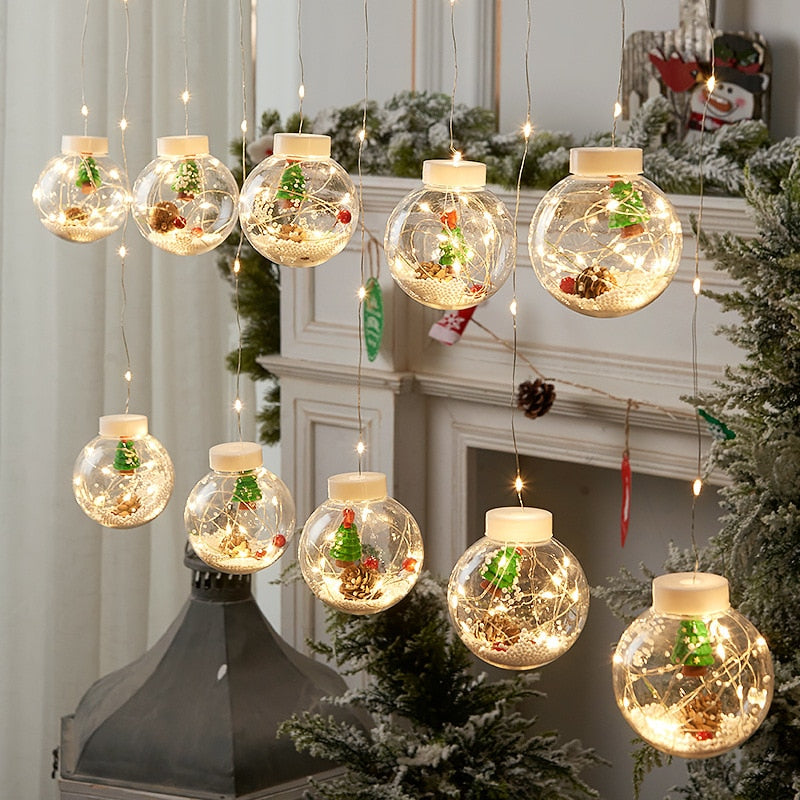 Warm LED Ball Curtain Lights