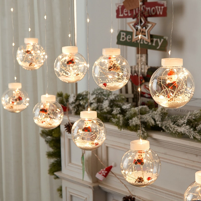 Warm LED Ball Curtain Lights