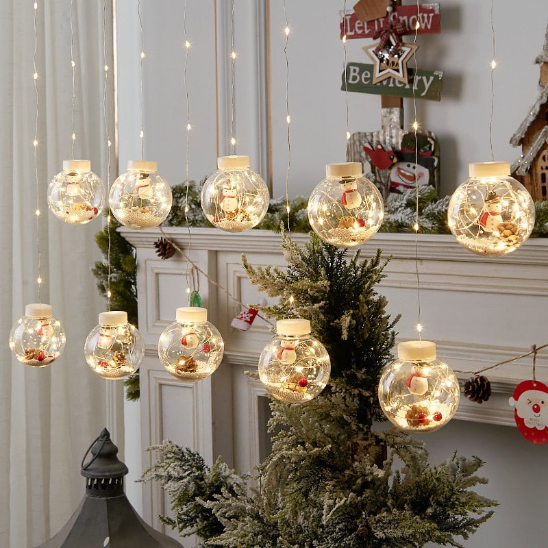 Warm LED Ball Curtain Lights