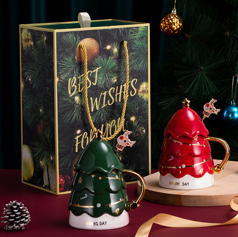 Charming Christmas Tree Mug - Perfect Birthday Gift for Her