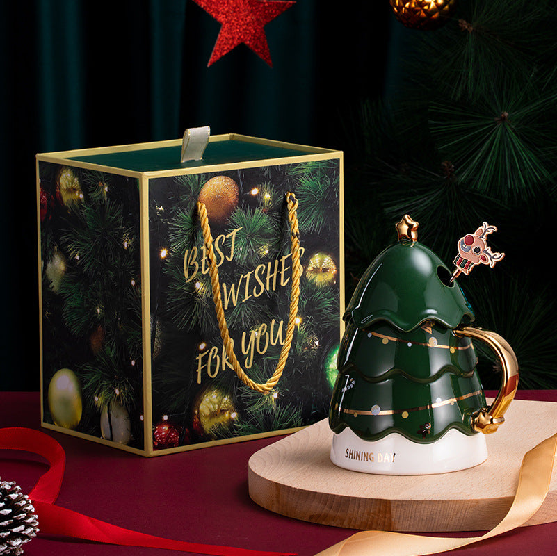 Charming Christmas Tree Mug - Perfect Birthday Gift for Her