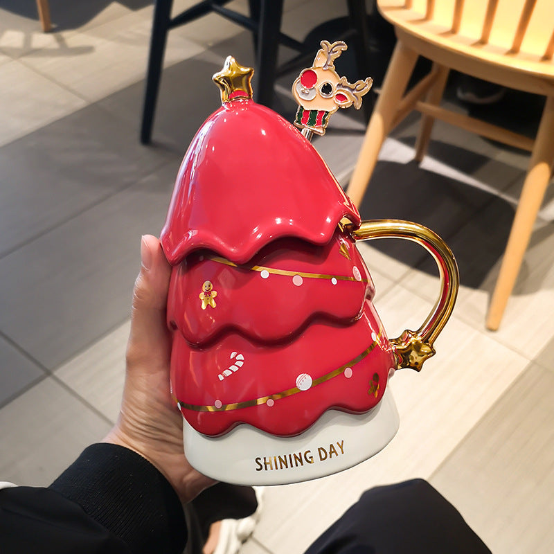 Charming Christmas Tree Mug - Perfect Birthday Gift for Her