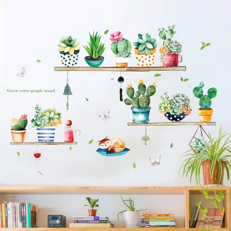 Modern Cactus Wall Sticker
