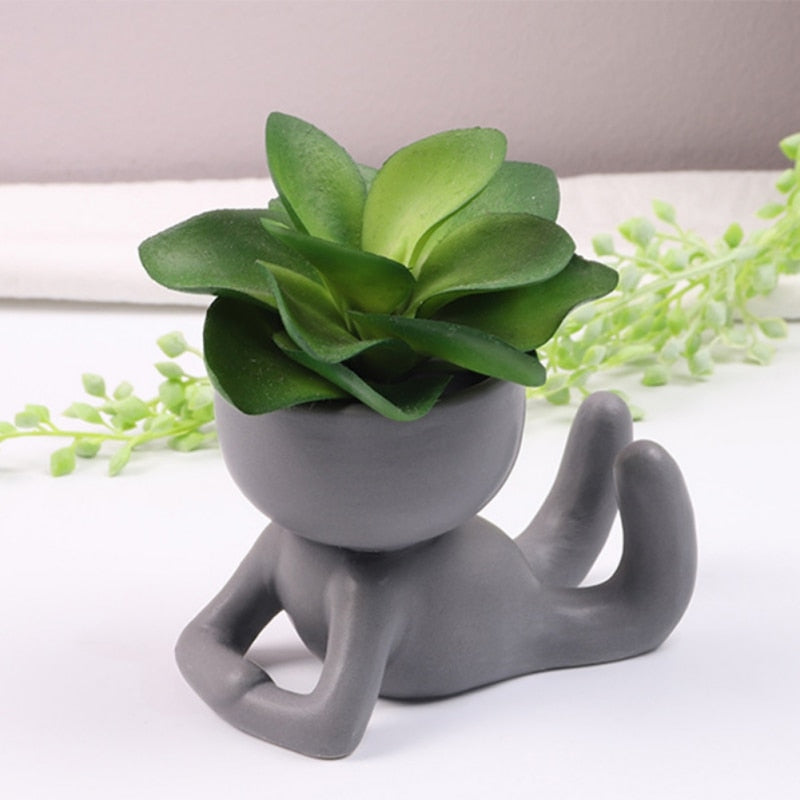 Creative Humanoid Ceramic Flower Pot
