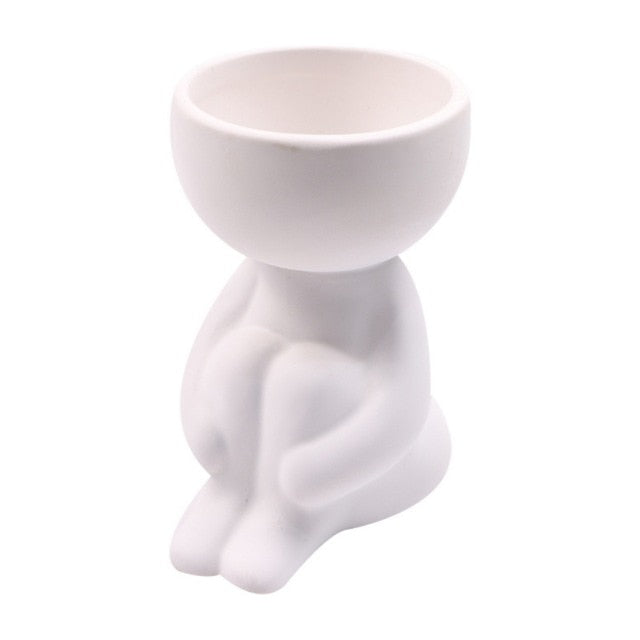 Creative Humanoid Ceramic Flower Pot