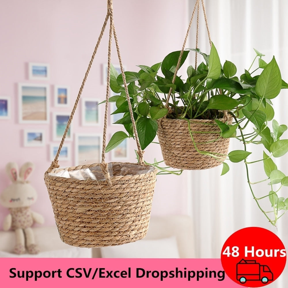 Rustic Jute Rope Hanging Planter