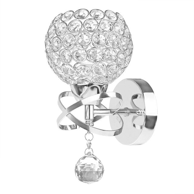Crystal Wall Light Indoor Lighting Wall Lamp Crystal Lights Decoration Bedside Wall Sconce Gold/Sliver For Modern Home Ligting