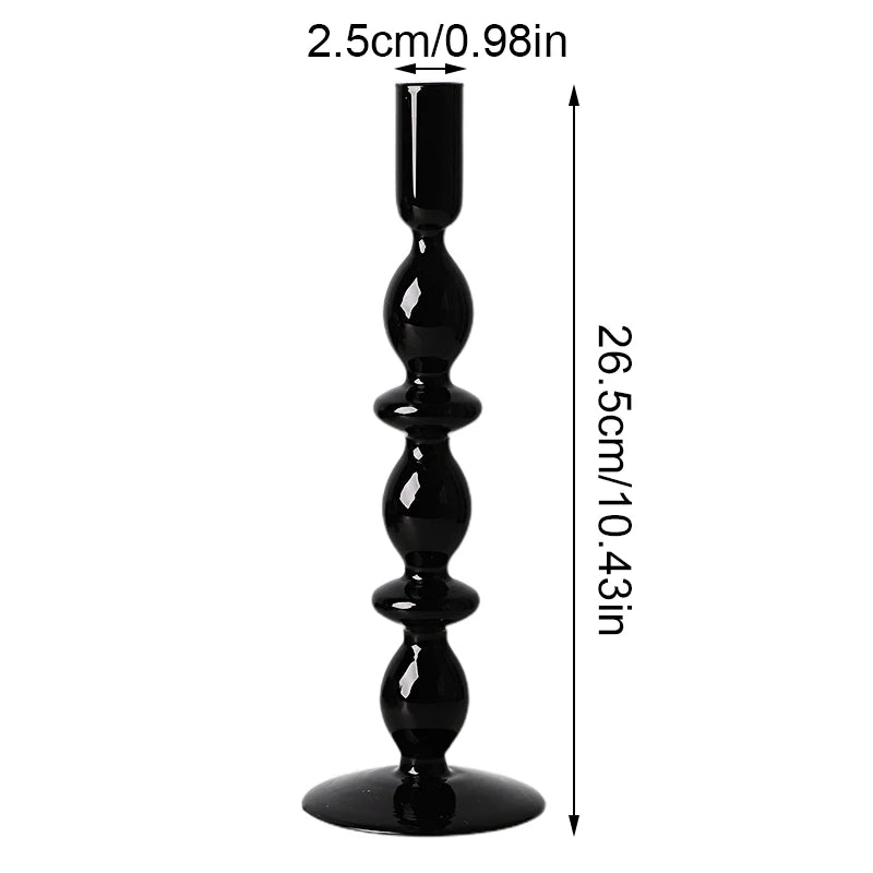 Vintage Glass Candlestick & Flower Vase Holder