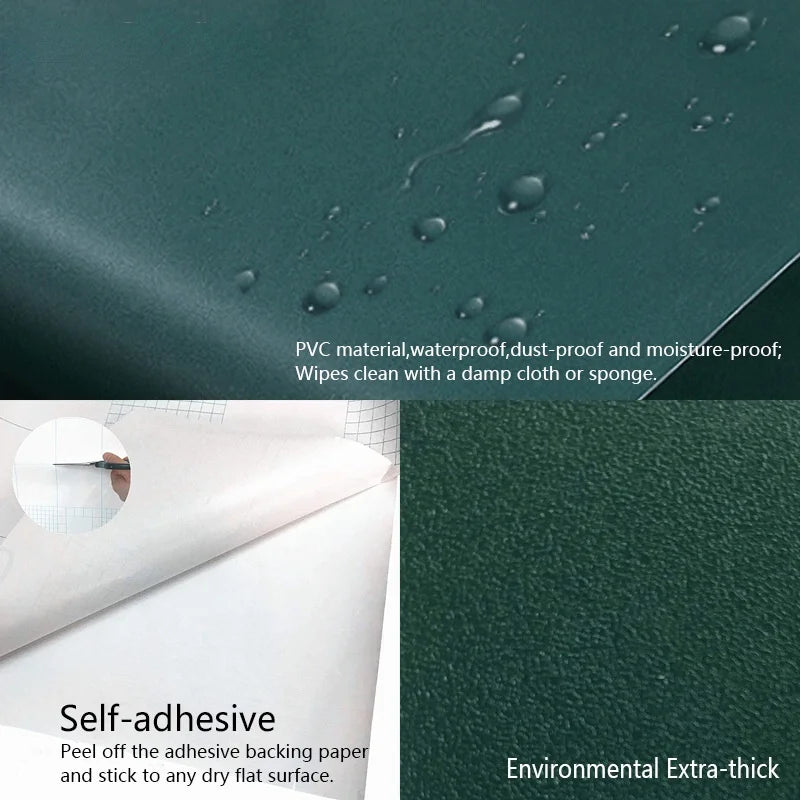 Dark Green Vinyl Wallpaper