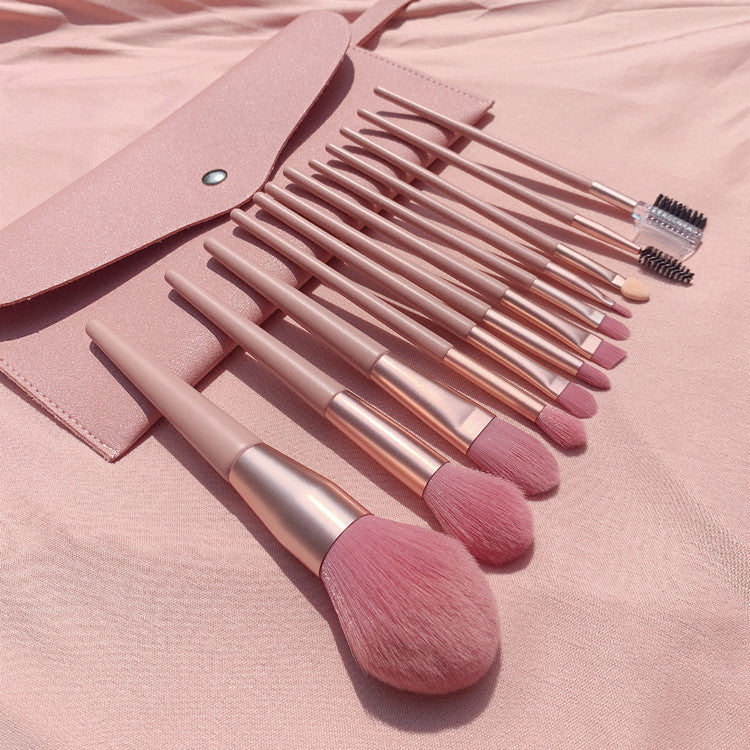 New 7 12 naked pink makeup brush set