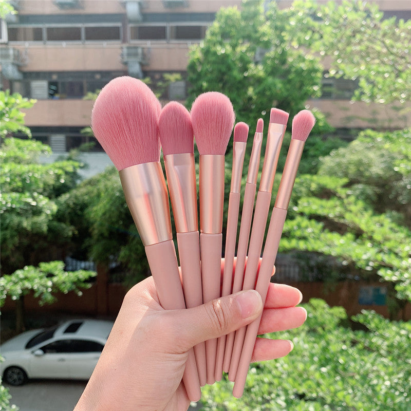 New 7 12 naked pink makeup brush set