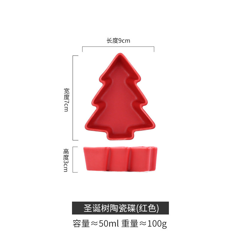 Nordic Elegance: Creative Christmas Tree Snack Tray with Wooden Handle