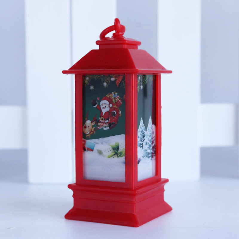 Christmas Falls Decoration props Fireer Lighthouse LED Electronic Candle Lamp Santa Lights Decoration