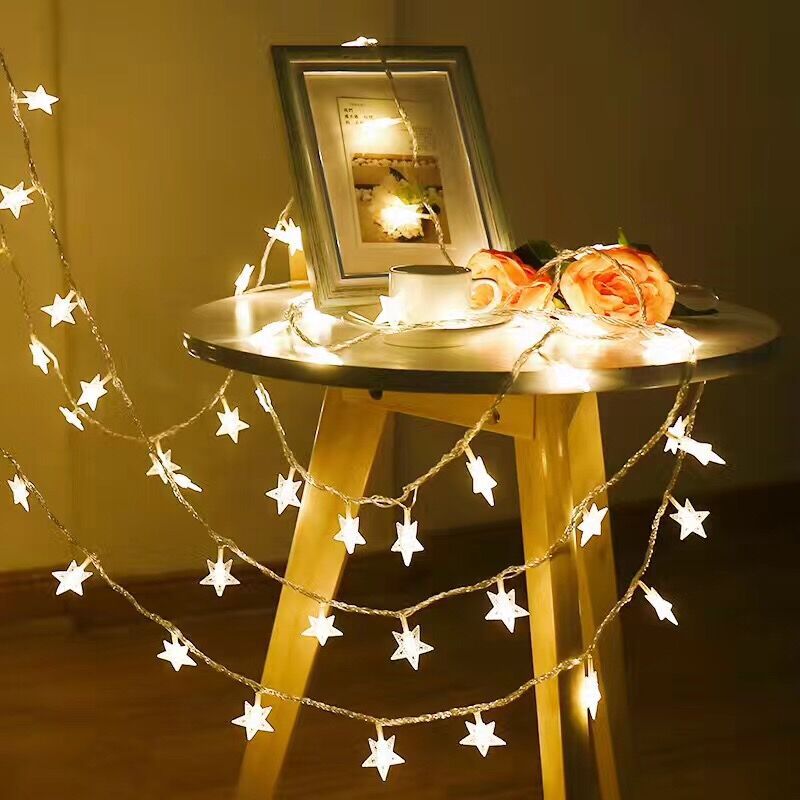 LED stars Battery USB remote control round light flashlight outdoor string light Christmas room curtain lamp decoration