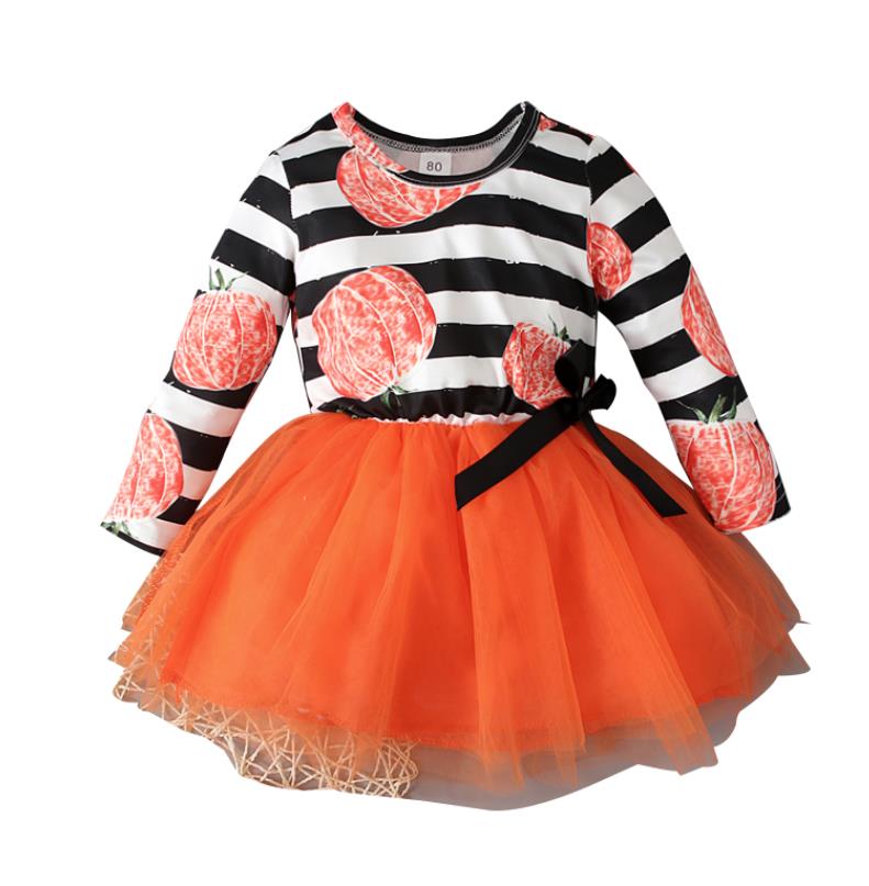 Christmas Floral Striped Hoilday Girl Dresses Toddler Kid Baby Girls Deer Long Sleeve Tulle Xmas Green Clothes