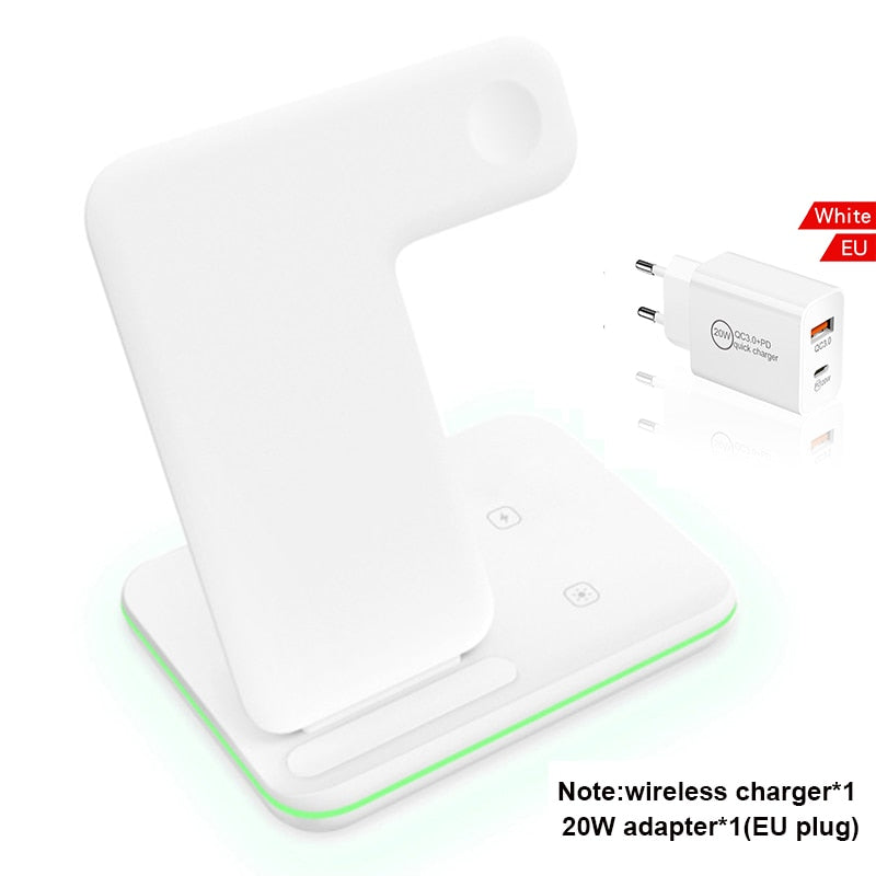 Wireless Charger Stand 15W Qi Fast Charging Dock Station