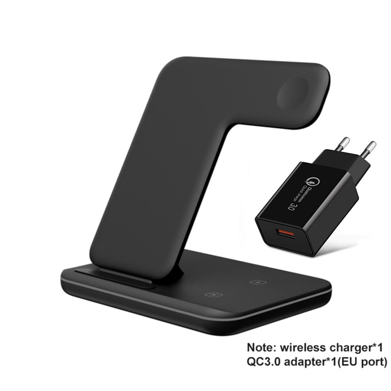 Wireless Charger Stand 15W Qi Fast Charging Dock Station