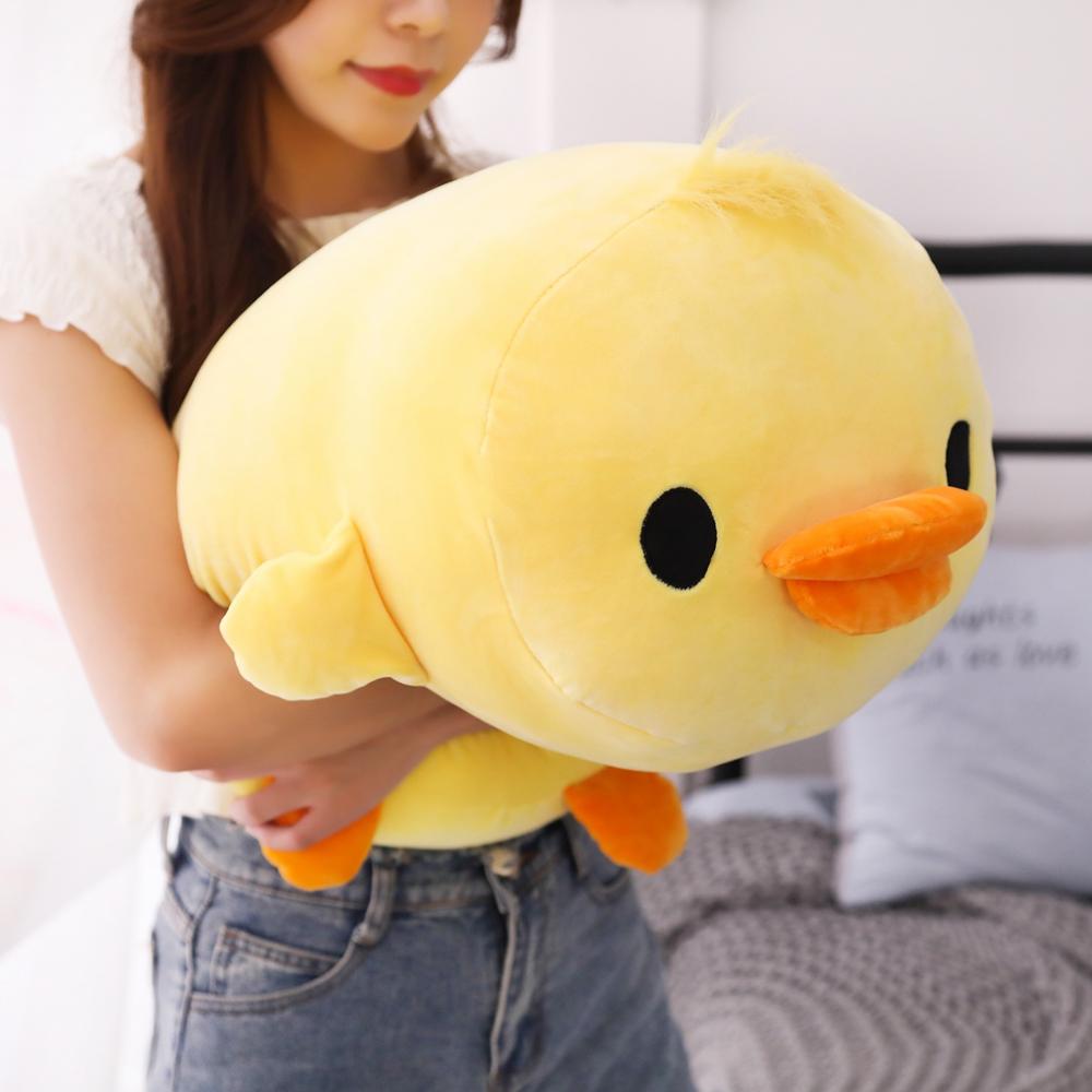 Stuffed Down Cotton Lying Duck Cute Yellow Duck Plush Toys for Children Soft Pillow Cushion Nice Christmas Gift