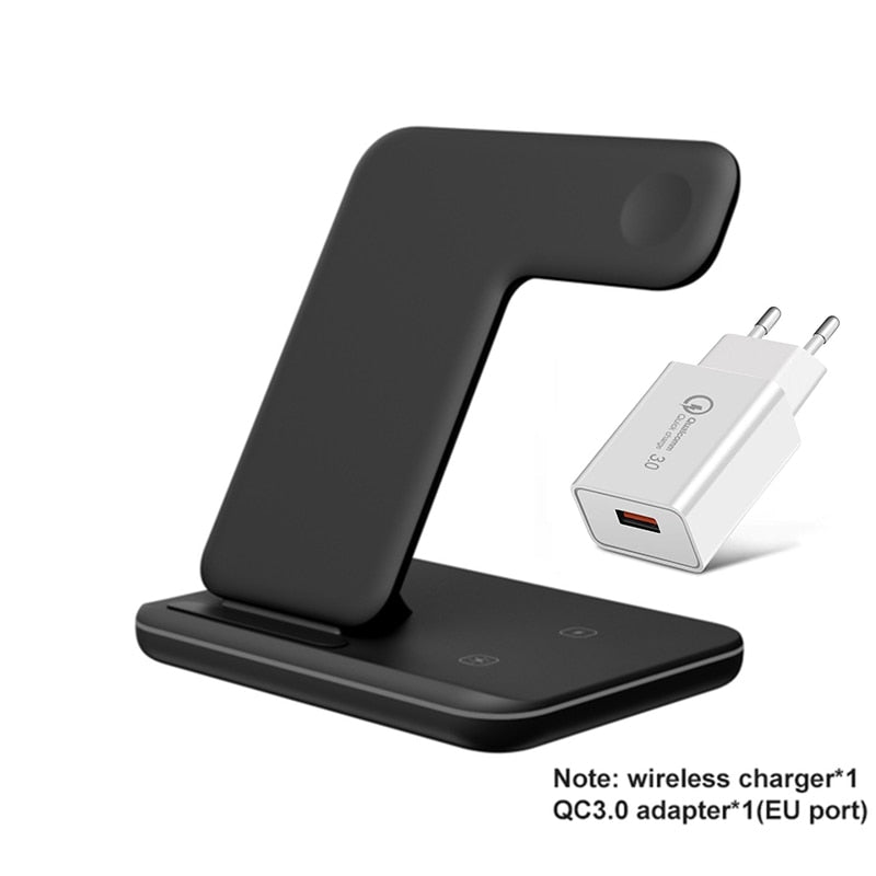 Wireless Charger Stand 15W Qi Fast Charging Dock Station