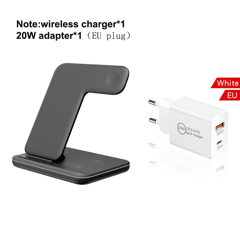 Wireless Charger Stand 15W Qi Fast Charging Dock Station