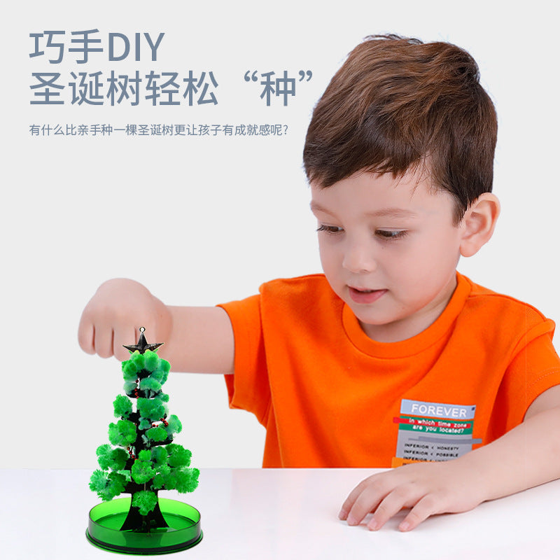 Christmas tree blooming and watering will grow crystal magic tree Christmas gift for children toy science experiment