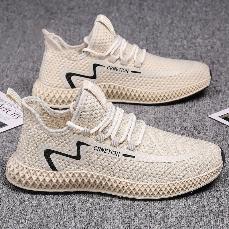 Fashion soft bottom breathable casual shoes flying weave