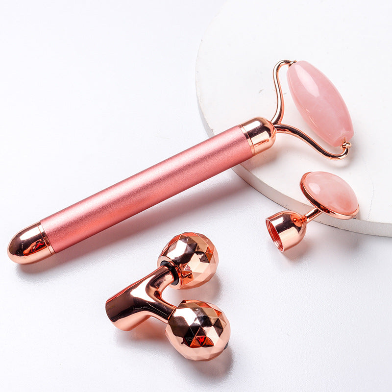 Powder crystal two-in-one jade gold rod electric massager