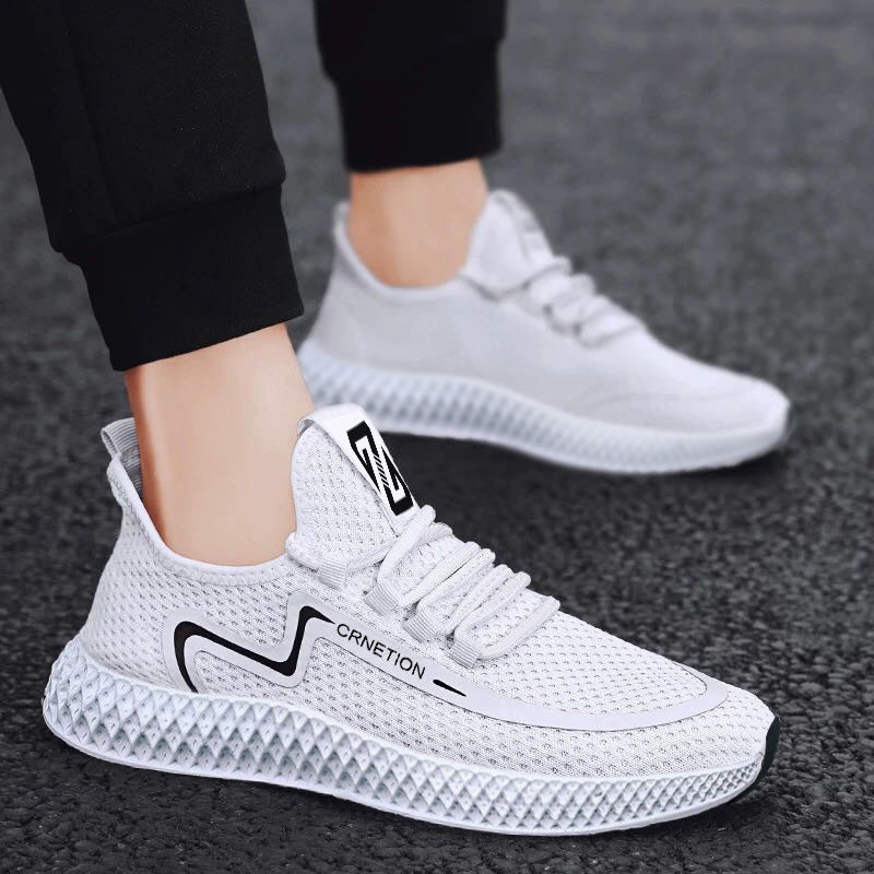 Fashion soft bottom breathable casual shoes flying weave