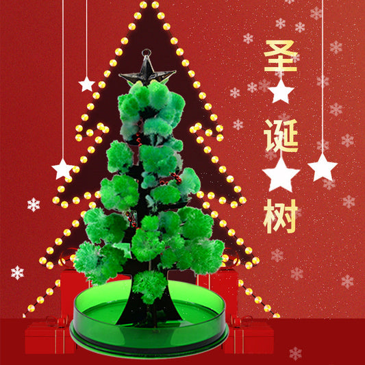 Christmas tree blooming and watering will grow crystal magic tree Christmas gift for children toy science experiment