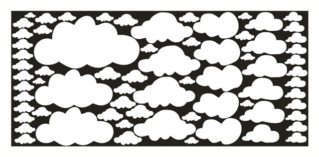 68pcs Cartoon Clouds Wall Stickers – Perfect for Kids' Rooms and Home Decor