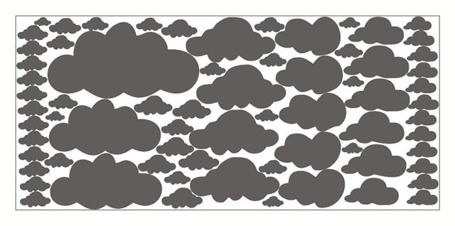 68pcs Cartoon Clouds Wall Stickers – Perfect for Kids' Rooms and Home Decor