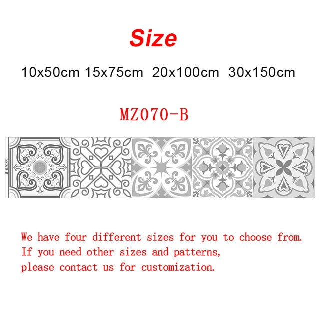 Retro Pattern Tile Floor Stickers – Waterproof Wall Art for Home Decor