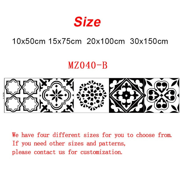 Retro Pattern Tile Floor Stickers – Waterproof Wall Art for Home Decor