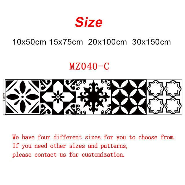 Retro Pattern Tile Floor Stickers – Waterproof Wall Art for Home Decor