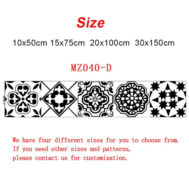 Retro Pattern Tile Floor Stickers – Waterproof Wall Art for Home Decor