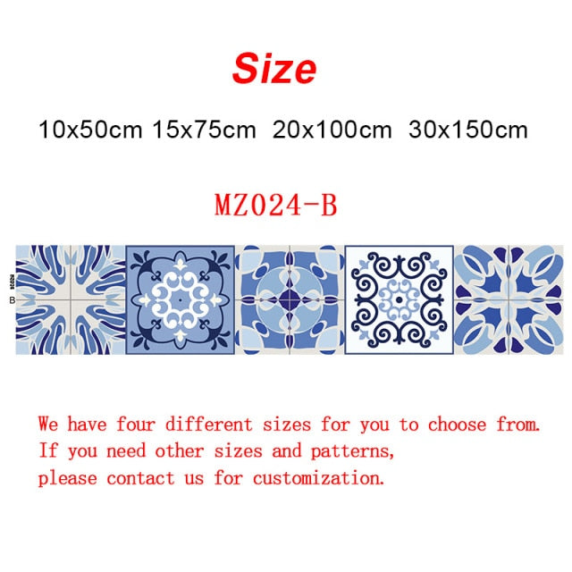 Retro Pattern Tile Floor Stickers – Waterproof Wall Art for Home Decor