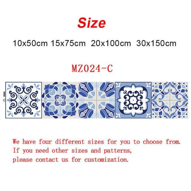 Retro Pattern Tile Floor Stickers – Waterproof Wall Art for Home Decor