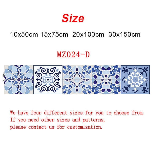 Retro Pattern Tile Floor Stickers – Waterproof Wall Art for Home Decor