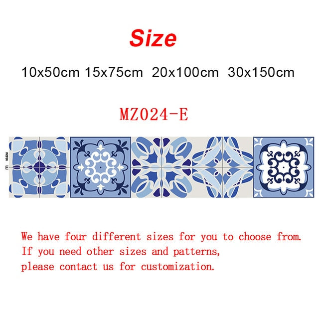 Retro Pattern Tile Floor Stickers – Waterproof Wall Art for Home Decor