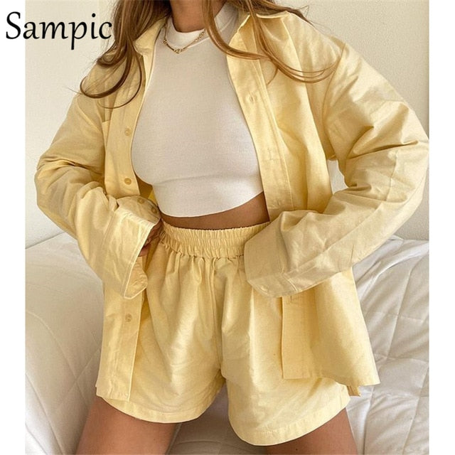 Sampic Loung Wear Tracksuit Women Shorts