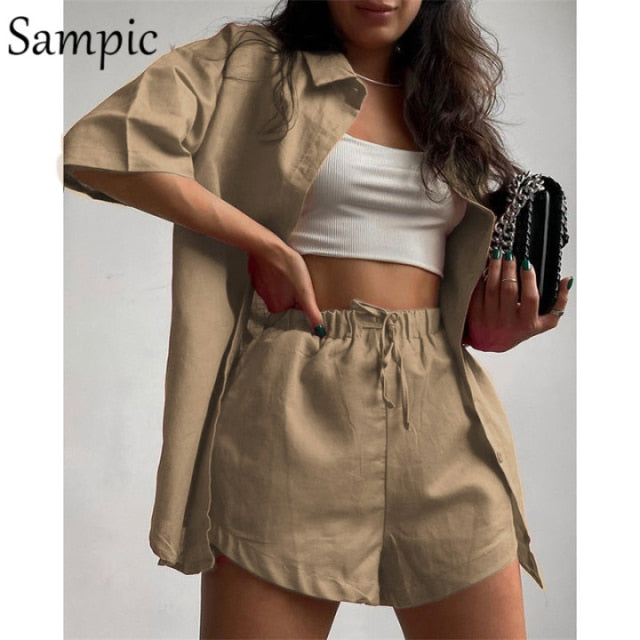 Sampic Loung Wear Tracksuit Women Shorts