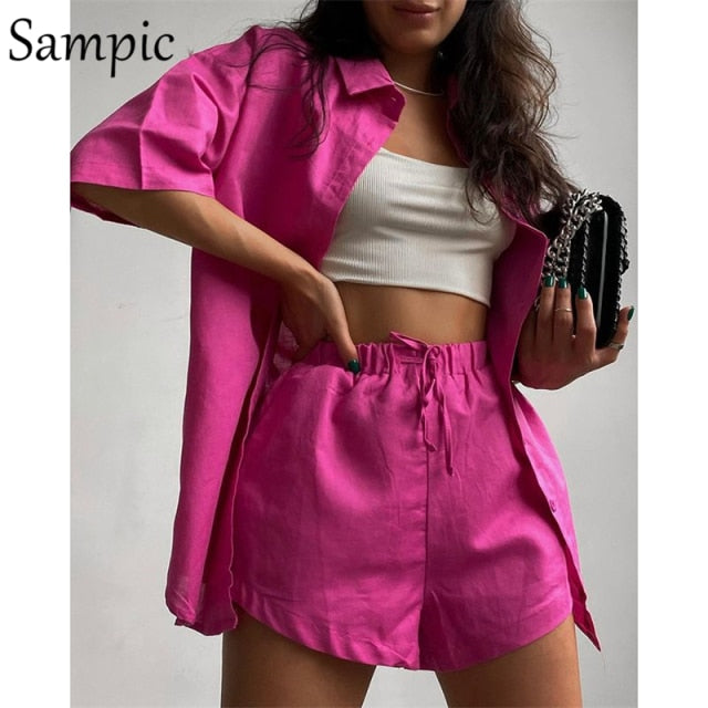 Sampic Loung Wear Tracksuit Women Shorts