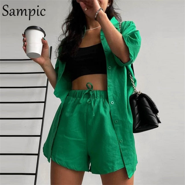 Sampic Loung Wear Tracksuit Women Shorts