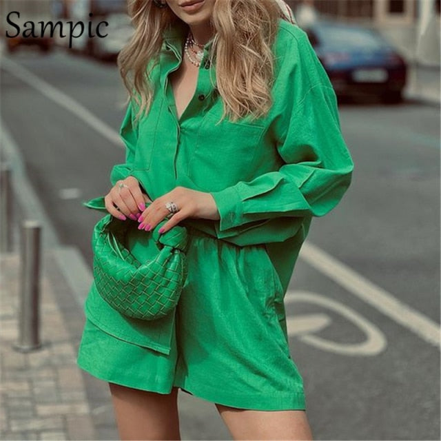 Sampic Loung Wear Tracksuit Women Shorts