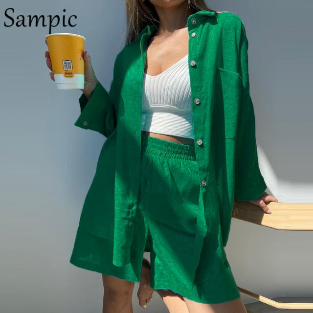 Sampic Loung Wear Tracksuit Women Shorts